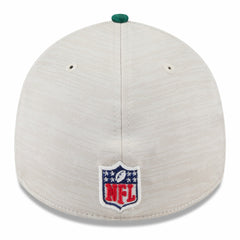 New York Jets New Era 2024 Sideline Historic 39THIRTY Flex Hat - Stone/Green Hats