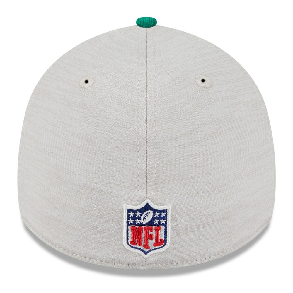 Philadelphia Eagles New Era 2024 Sideline Historic 39THIRTY Flex Hat - Stone/Midnight Green Hats