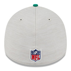 Philadelphia Eagles New Era 2024 Sideline Historic 39THIRTY Flex Hat - Stone/Midnight Green Hats
