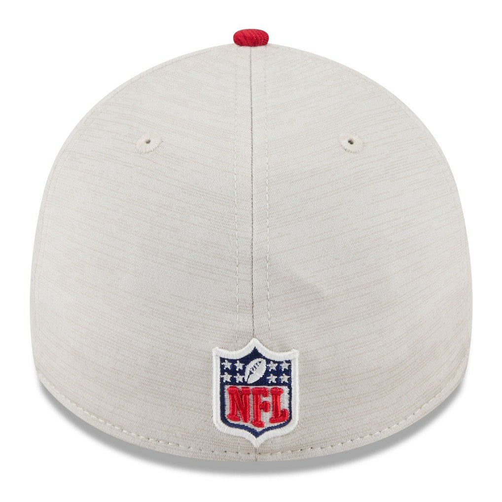 San Francisco 49ers New Era 2024 Sideline Historic 39THIRTY Flex Hat - Stone/Scarlet Hats