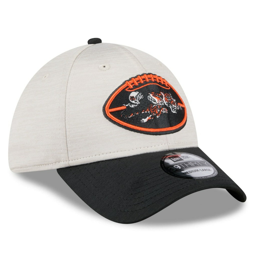 Cincinnati Bengals New Era 2024 Sideline Historic 39THIRTY Flex Hat - Stone/Black Hats