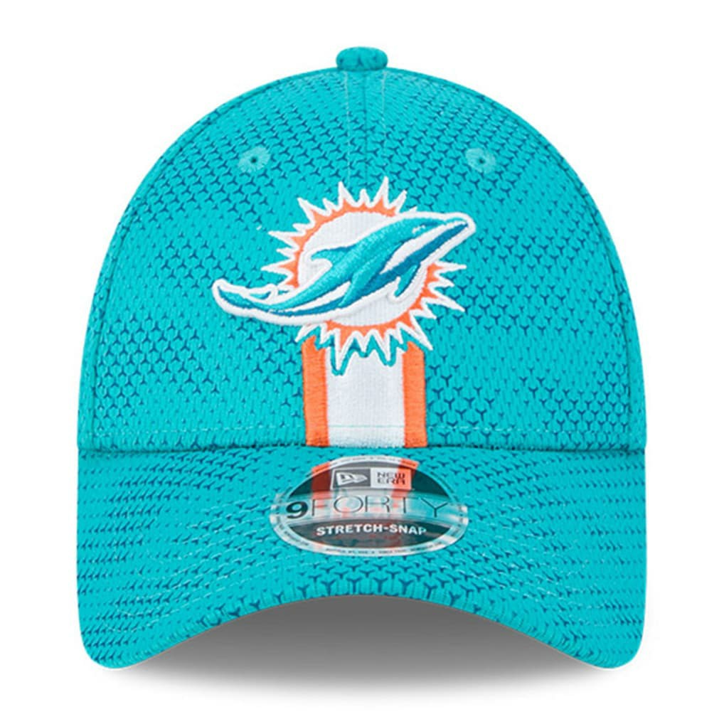 Miami Dolphins New Era 2024 Sideline 9FORTY Stretch-Snap Hat - Aqua Hats