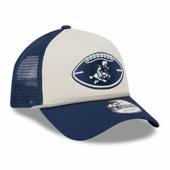 Dallas Cowboys New Era 2024 Sideline Historic 9FORTY A-Frame Trucker Adjustable Hat - Stone/Navy Hats