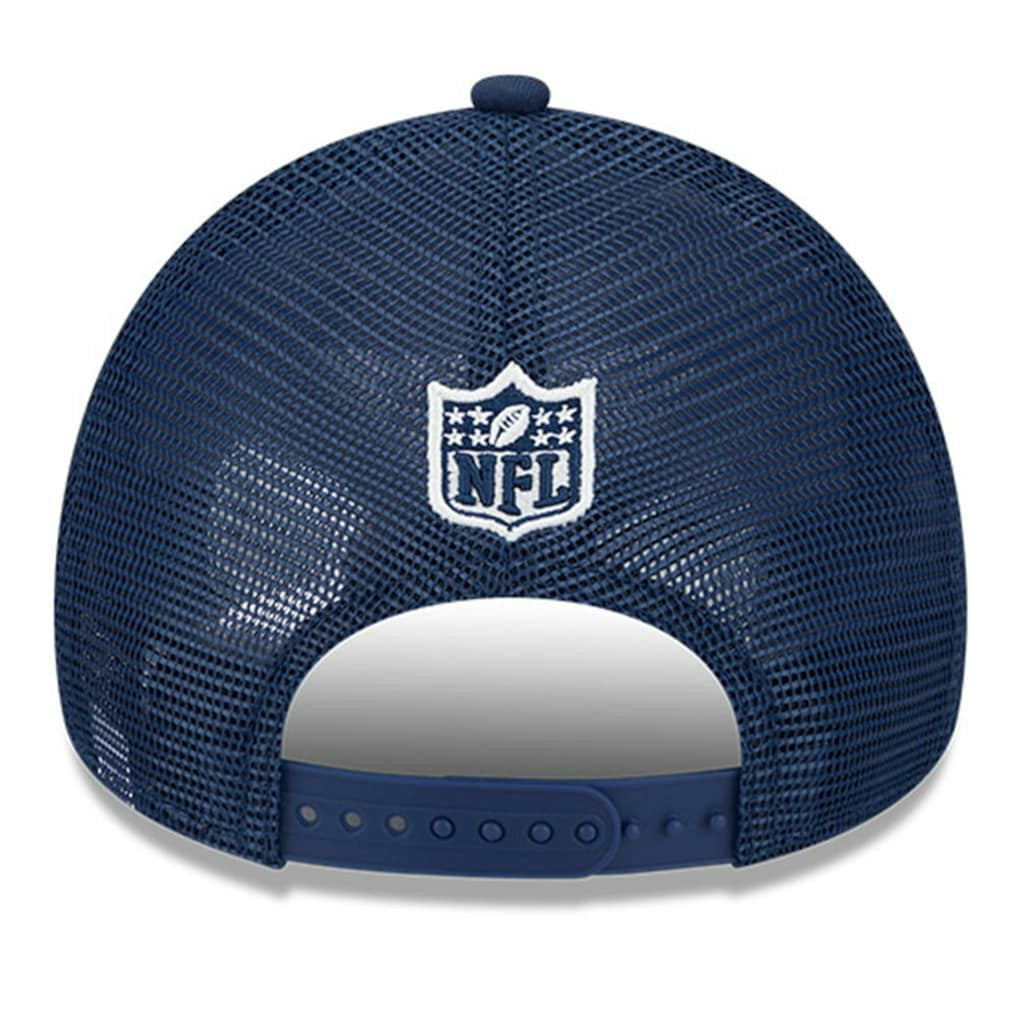 Dallas Cowboys New Era 2024 Sideline Historic 9FORTY A-Frame Trucker Adjustable Hat - Stone/Navy Hats