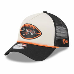 Cincinnati Bengals New Era 2024 Sideline Historic 9FORTY A-Frame Trucker Adjustable Hat - Stone/Black Hats