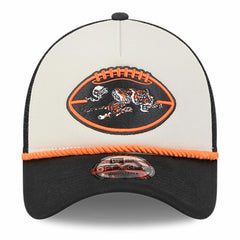 Cincinnati Bengals New Era 2024 Sideline Historic 9FORTY A-Frame Trucker Adjustable Hat - Stone/Black Hats