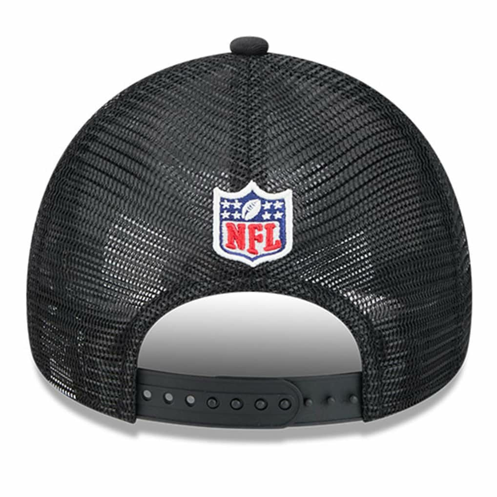 Jacksonville Jaguars New Era 2024 Sideline Historic 9FORTY A-Frame Trucker Adjustable Hat - Stone/Black Hats