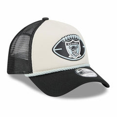 Las Vegas Raiders New Era 2024 Sideline Historic 9FORTY A-Frame Trucker Adjustable Hat - Stone/Black Hats