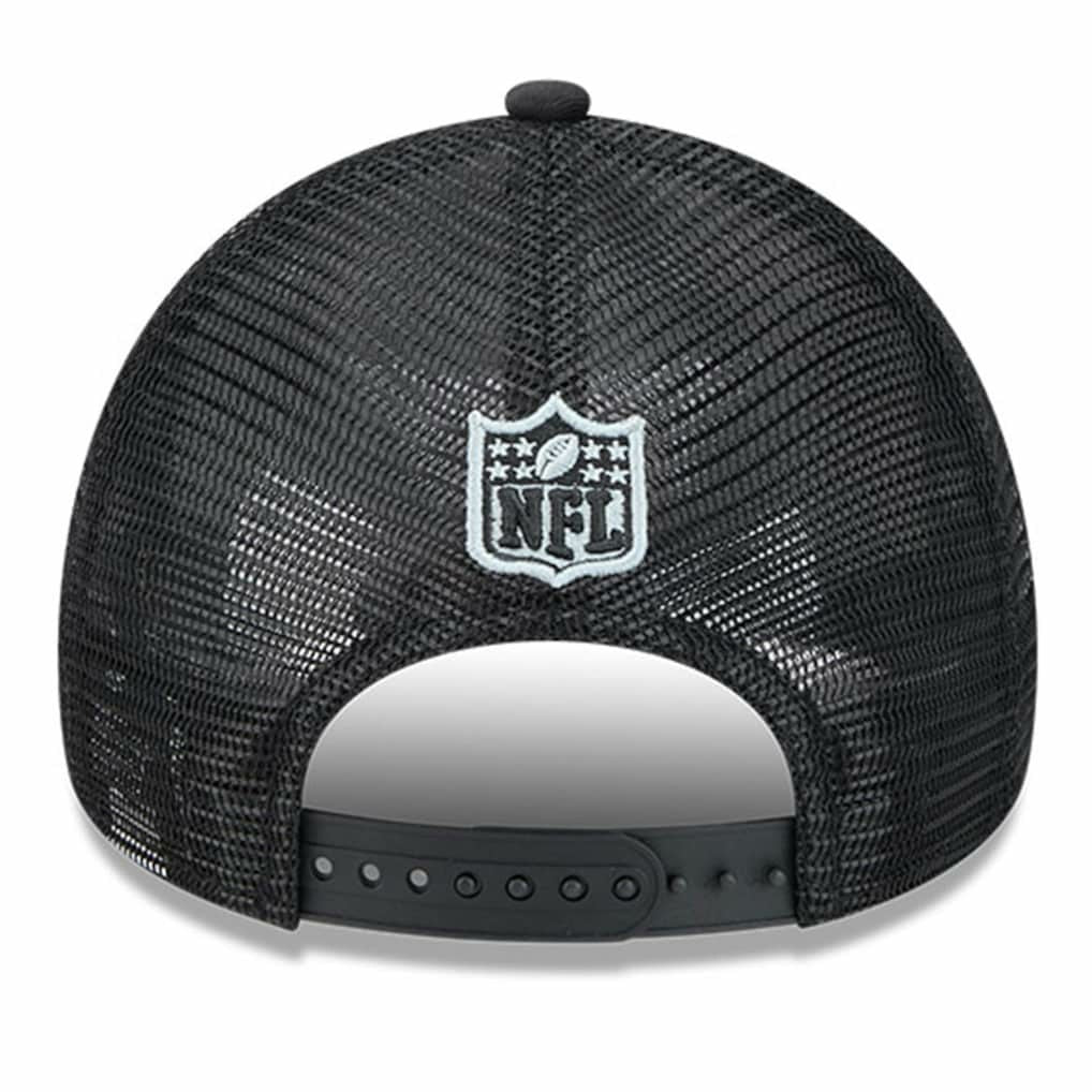 Las Vegas Raiders New Era 2024 Sideline Historic 9FORTY A-Frame Trucker Adjustable Hat - Stone/Black Hats