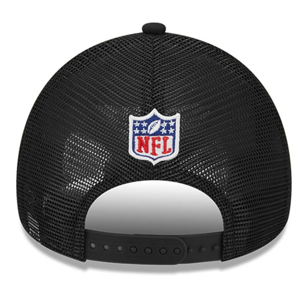 Philadelphia Eagles New Era 2024 Sideline Historic 9FORTY A-Frame Trucker Adjustable Hat - Stone/Black Hats