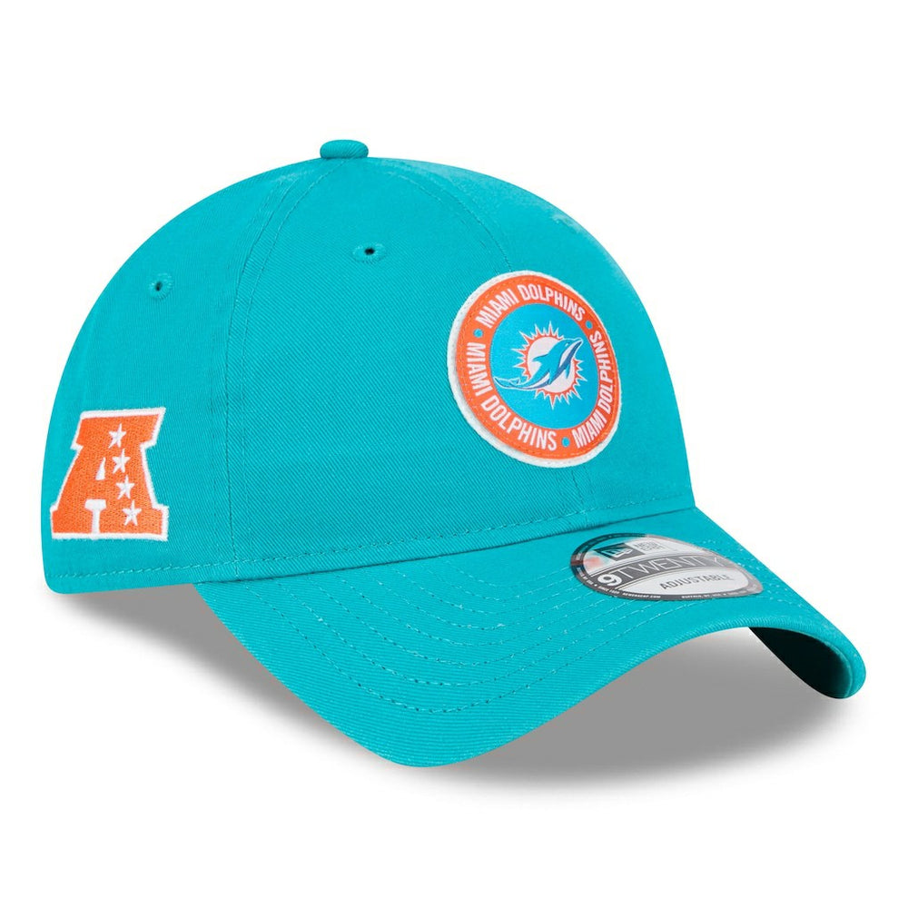 Miami Dolphins New Era 2024 Sideline 9TWENTY Adjustable Hat - Aqua Hats