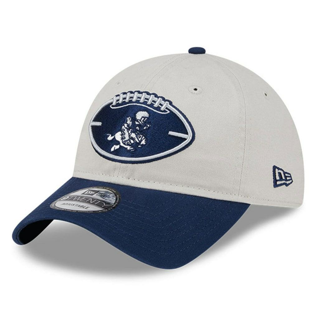 Dallas Cowboys New Era 2024 Sideline Historic 9TWENTY Adjustable Hat - Stone/Navy Hats