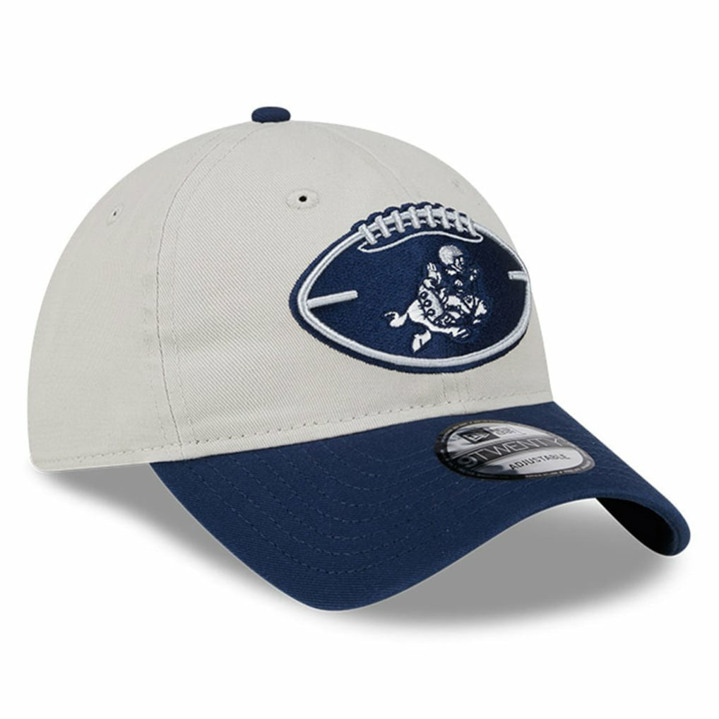 Dallas Cowboys New Era 2024 Sideline Historic 9TWENTY Adjustable Hat - Stone/Navy Hats