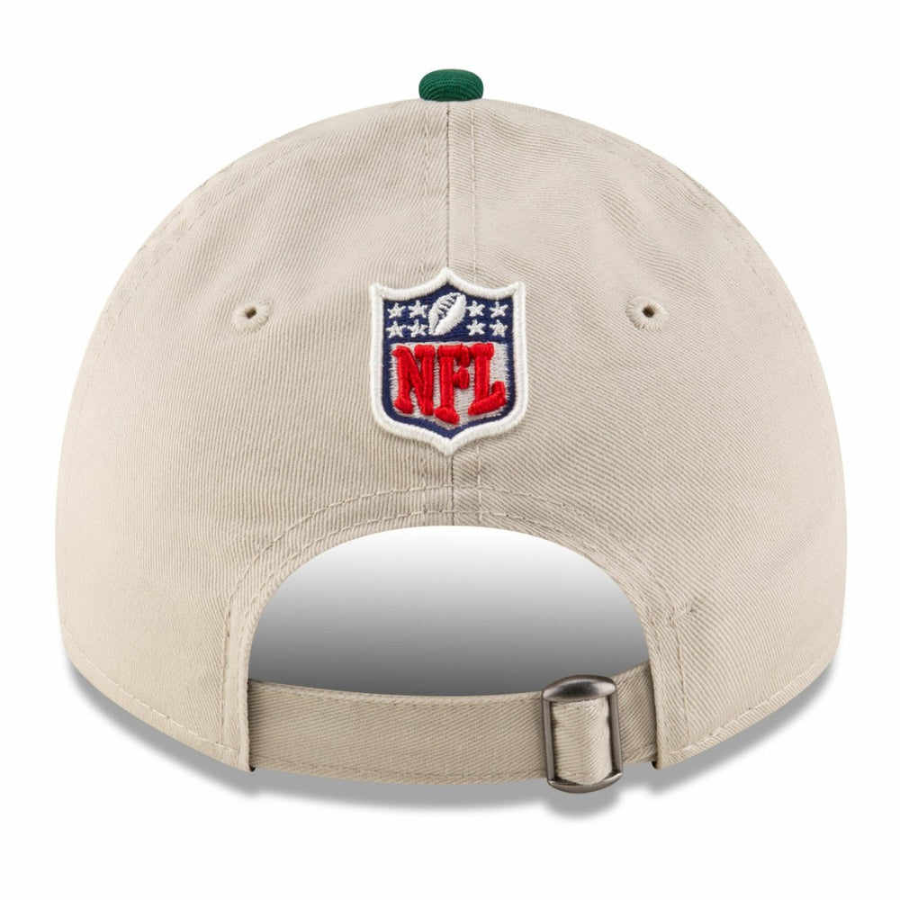 New York Jets New Era 2024 Sideline Historic 9TWENTY Adjustable Hat - Stone/Green Hats