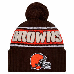 Cleveland Browns New Era 2024 Sideline Cuffed Knit Hat with Pom - Brown Hats