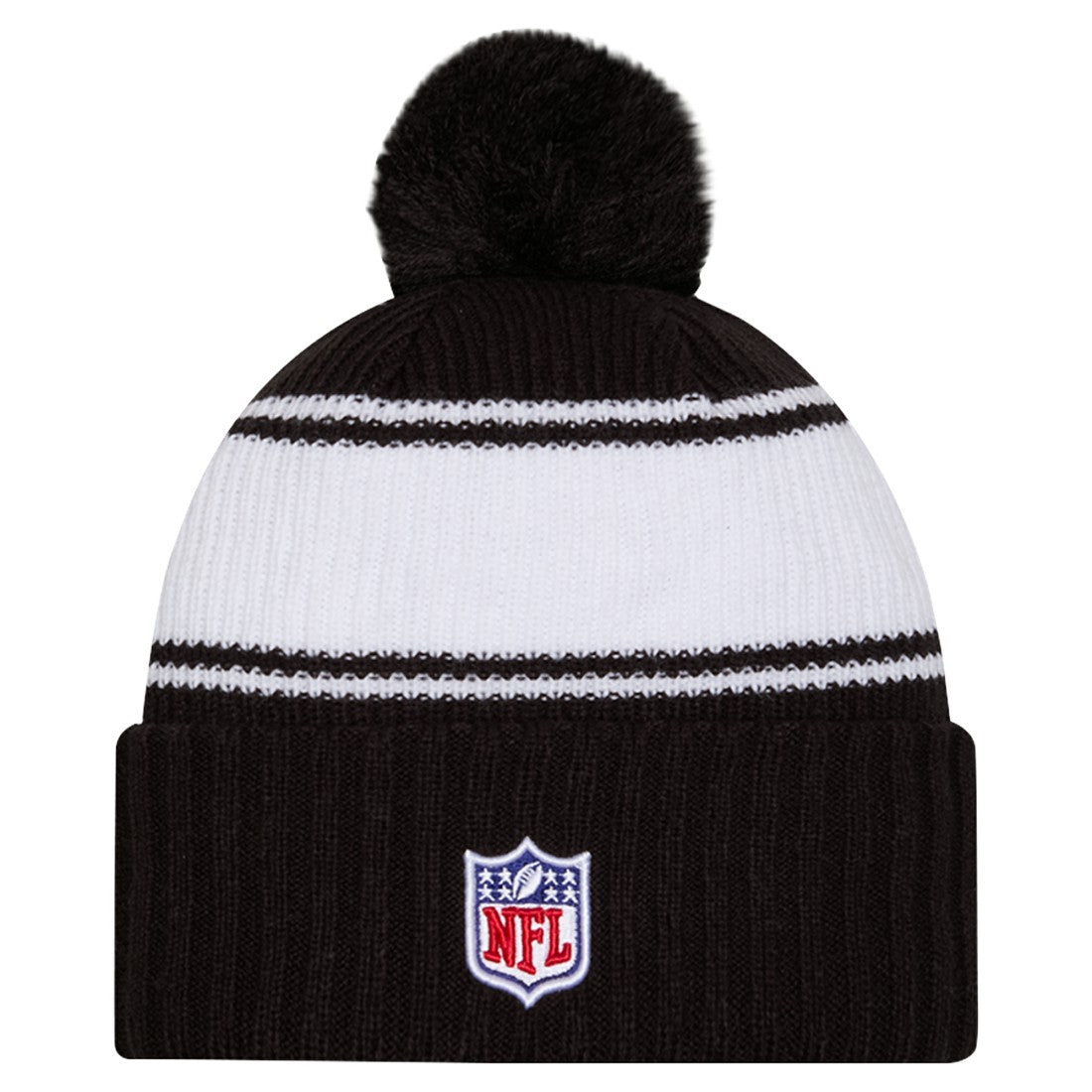 New York Jets New Era 2024 Sideline Cuffed Knit Hat with Pom - Black Hats