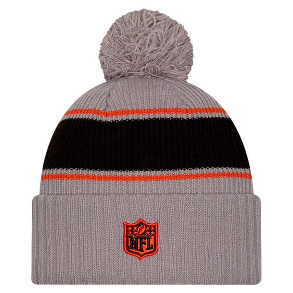 Cincinnati Bengals New Era 2024 Sideline Sport Cuffed Knit Hat with Pom - Gray Hats