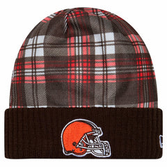 Cleveland Browns New Era Sideline Statement Cuffed Knit Hat - Brown Hats