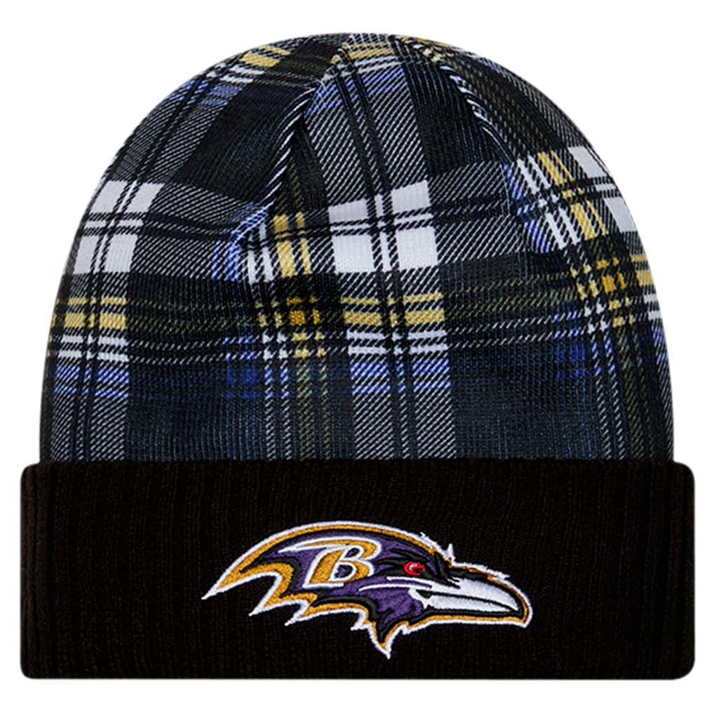 Baltimore Ravens New Era Sideline Statement Cuffed Knit Hat - Black Hats