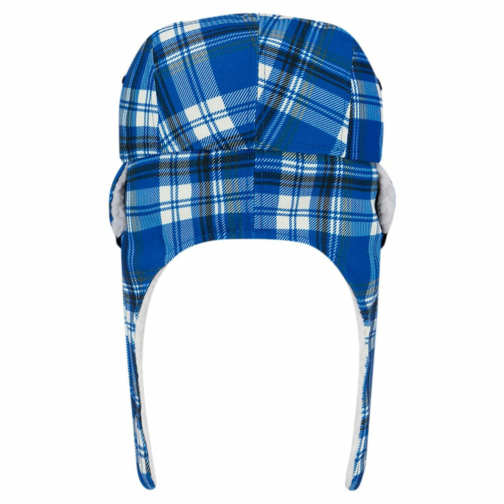 Indianapolis Colts New Era Sideline Plaid Sherpa Trapper Hat - Royal Hats