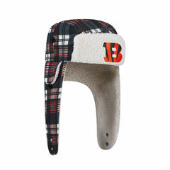 Cincinnati Bengals New Era Sideline Plaid Sherpa Trapper Hat - Black Hats