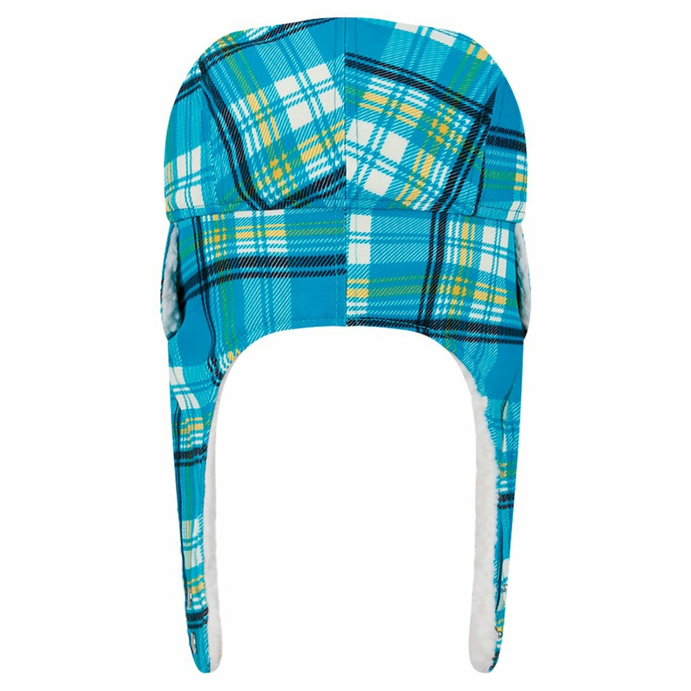 Jacksonville Jaguars New Era Sideline Plaid Sherpa Trapper Hat - Teal Hats
