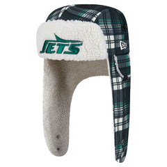 New York Jets New Era Sideline Plaid Sherpa Trapper Hat - Black Hats