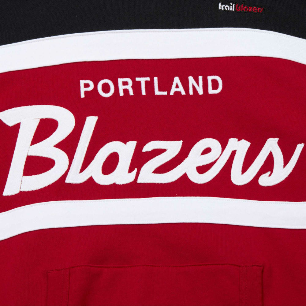 Portland Trail Blazers Head Coach Pullover Hoodie Red/Black - Mitchell & Ness