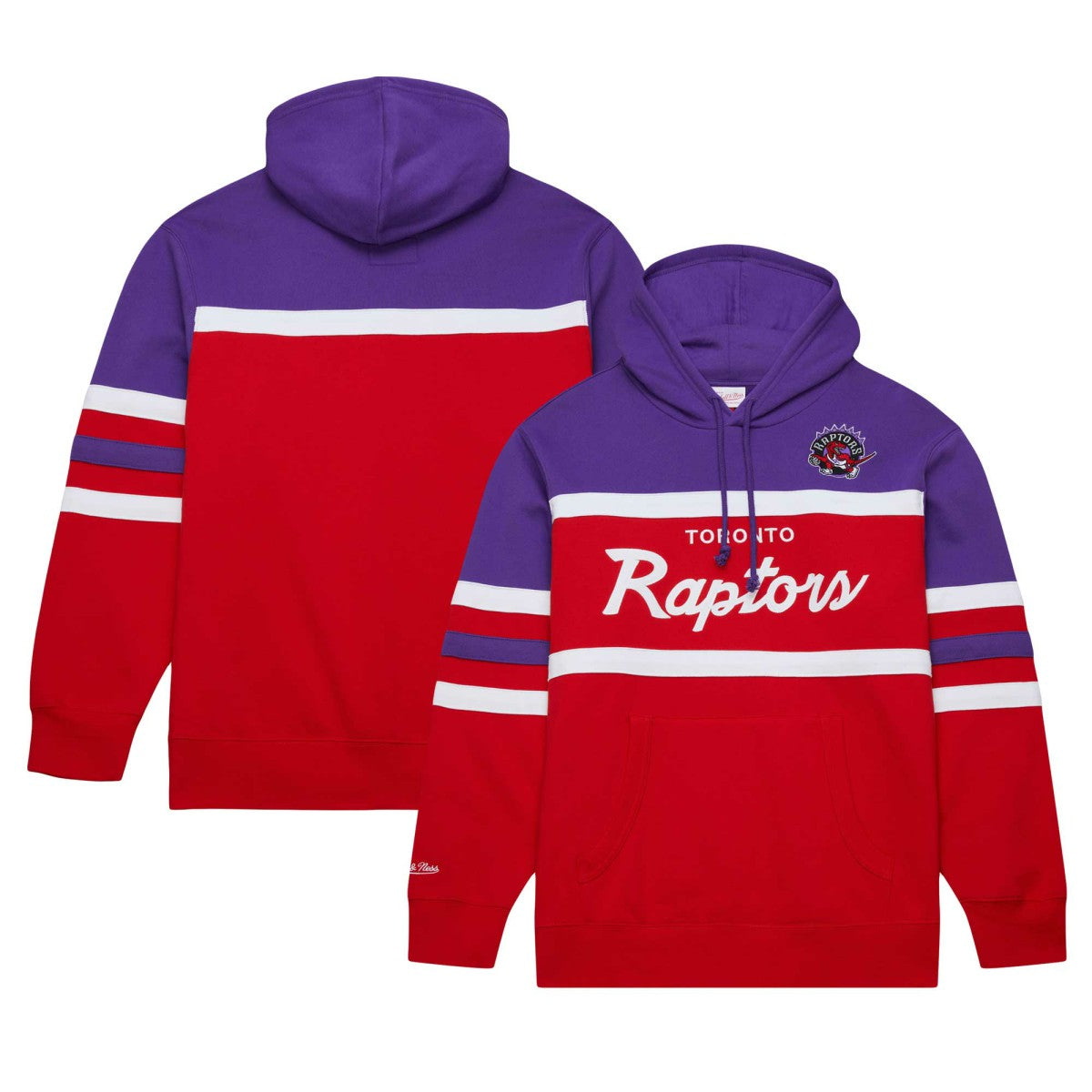 Toronto Raptors Head Coach Pullover Hoodie Red/Purple - Mitchell & Ness