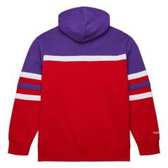 Toronto Raptors Head Coach Pullover Hoodie Red/Purple - Mitchell & Ness