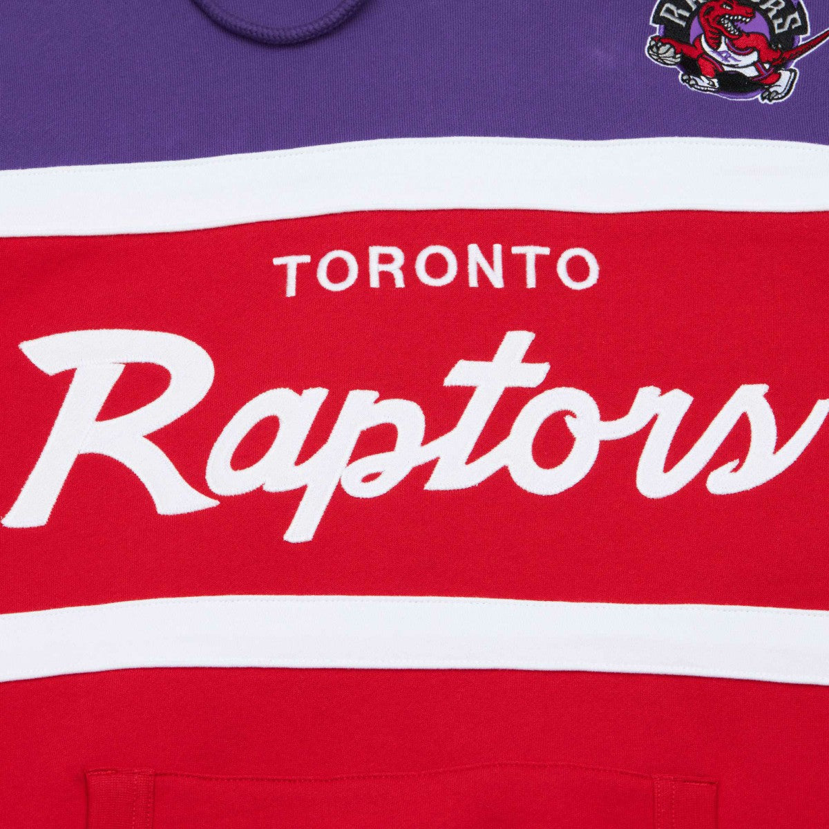 Toronto Raptors Head Coach Pullover Hoodie Red/Purple - Mitchell & Ness
