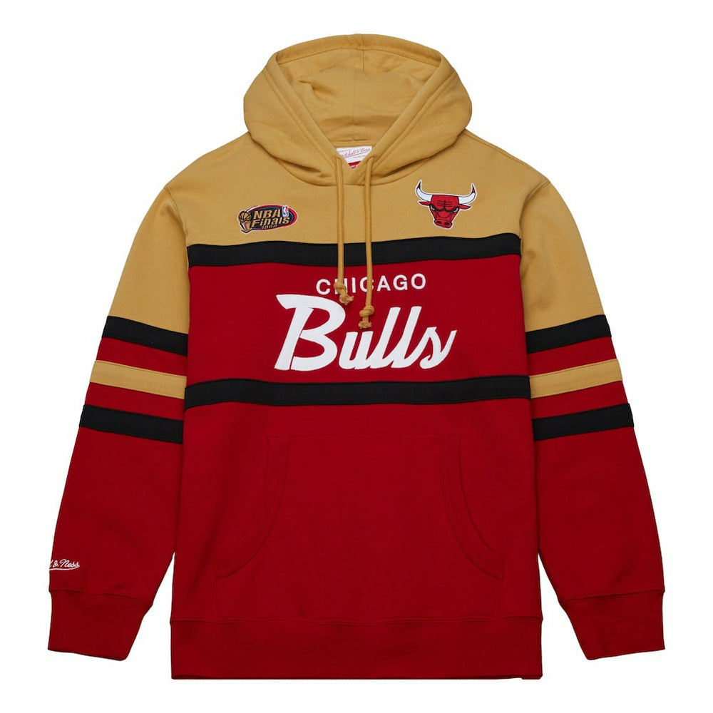 Chicago Bulls Head Coach Pullover Hoodie Red/Gold - Mitchell & Ness