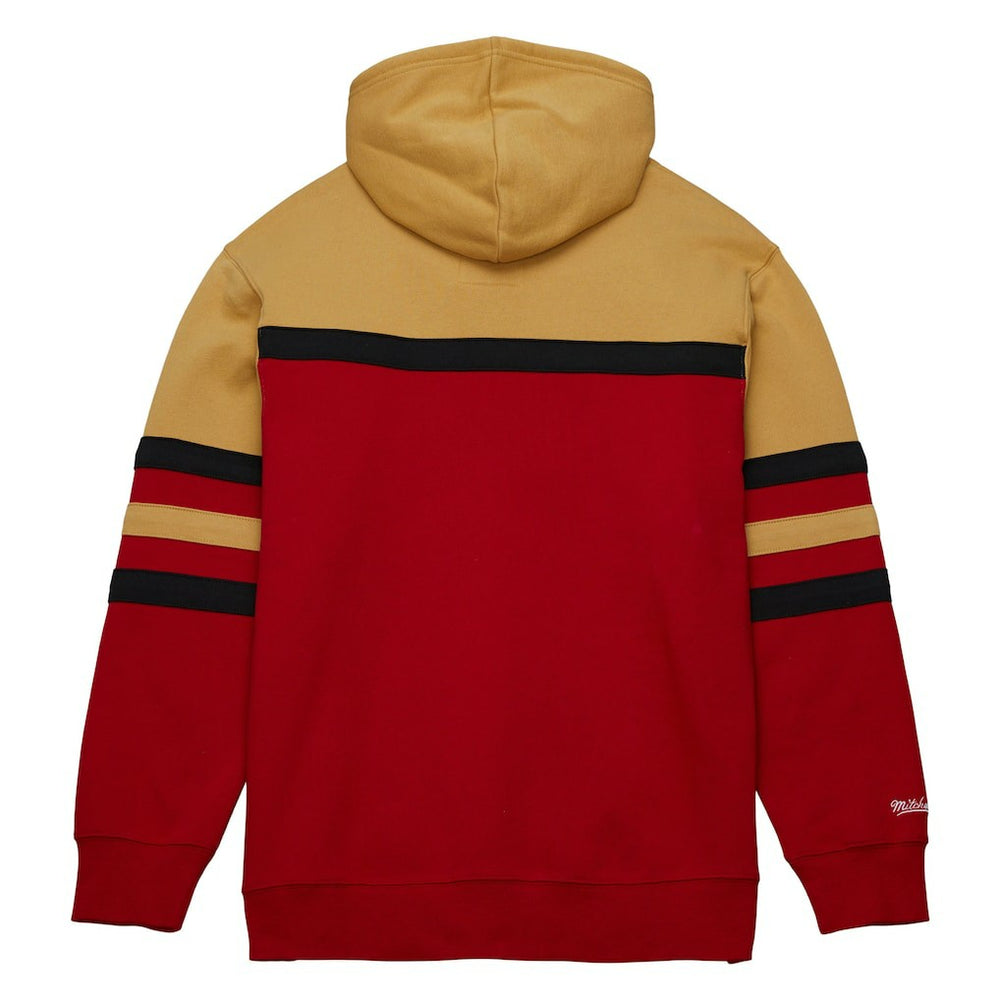 Chicago Bulls Head Coach Pullover Hoodie Red/Gold - Mitchell & Ness