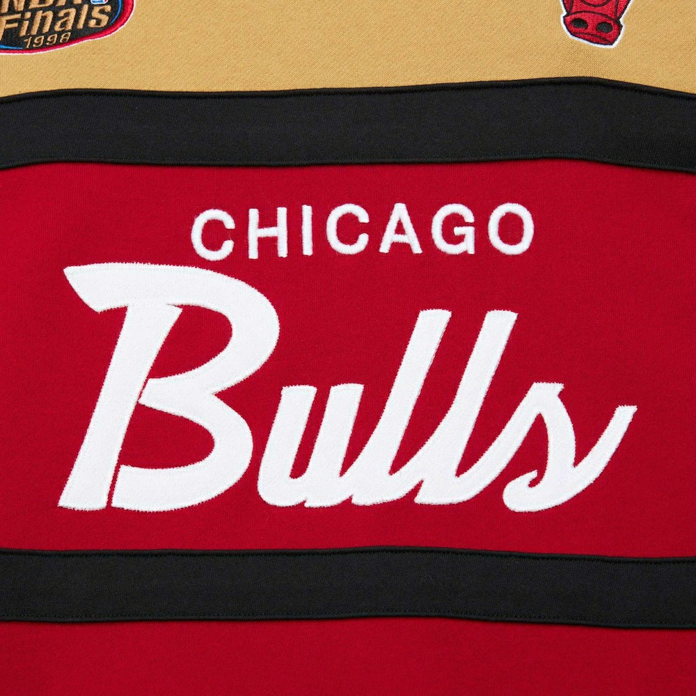 Chicago Bulls Head Coach Pullover Hoodie Red/Gold - Mitchell & Ness