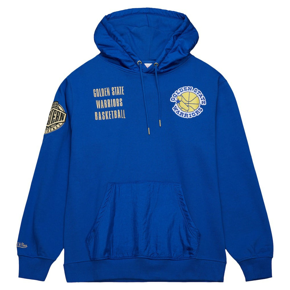 Golden State Warriors Team OG 2.0 Vintage Logo Fleece Pullover Hoodie Royal - Mitchell & Ness outlet