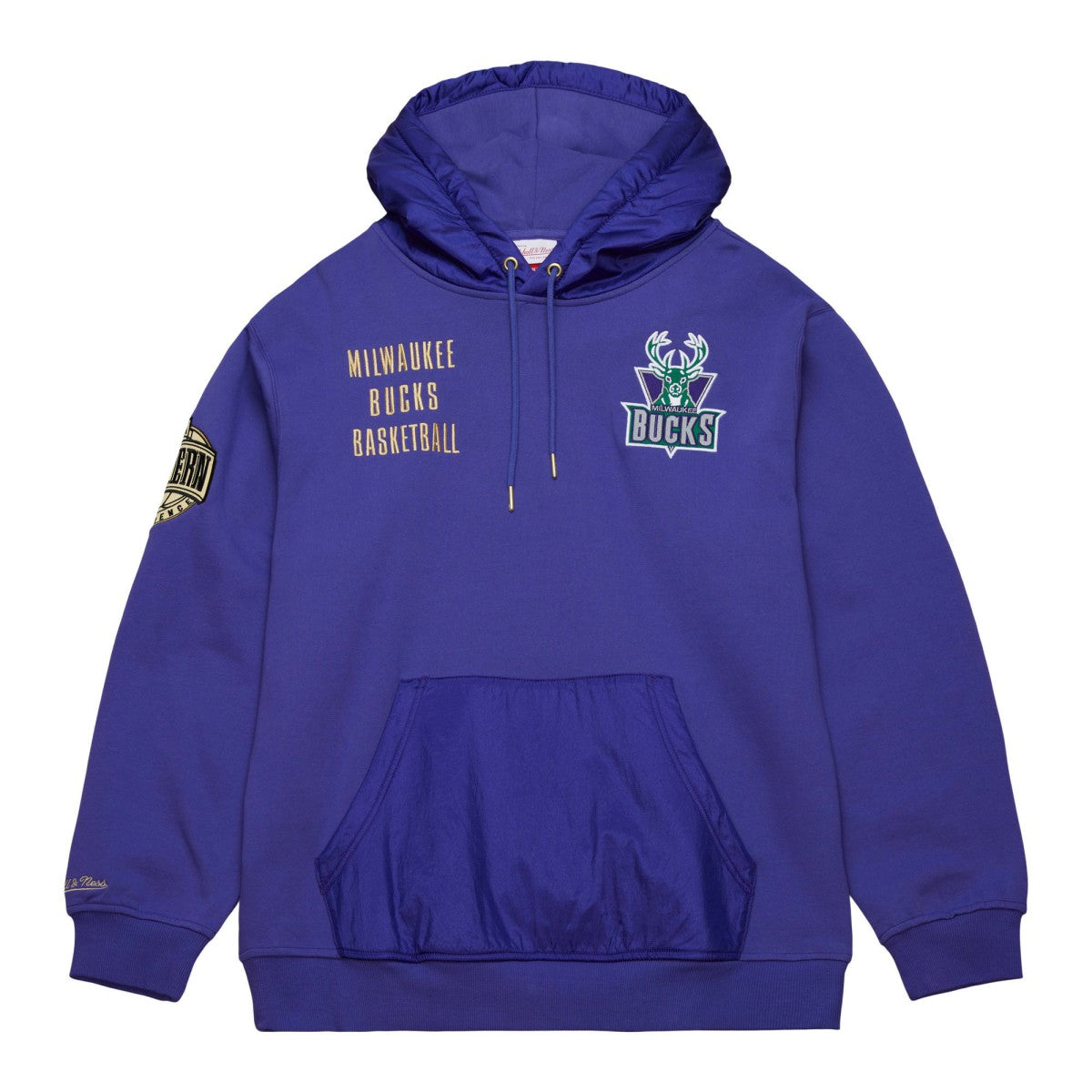 Milwaukee Bucks Team OG 2.0 Vintage Logo Fleece Pullover Hoodie Purple - Mitchell & Ness
