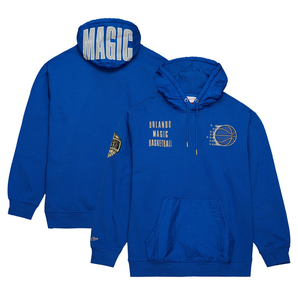 Orlando Magic Team OG 2.0 Vintage Logo Fleece Pullover Hoodie Blue - Mitchell & Ness