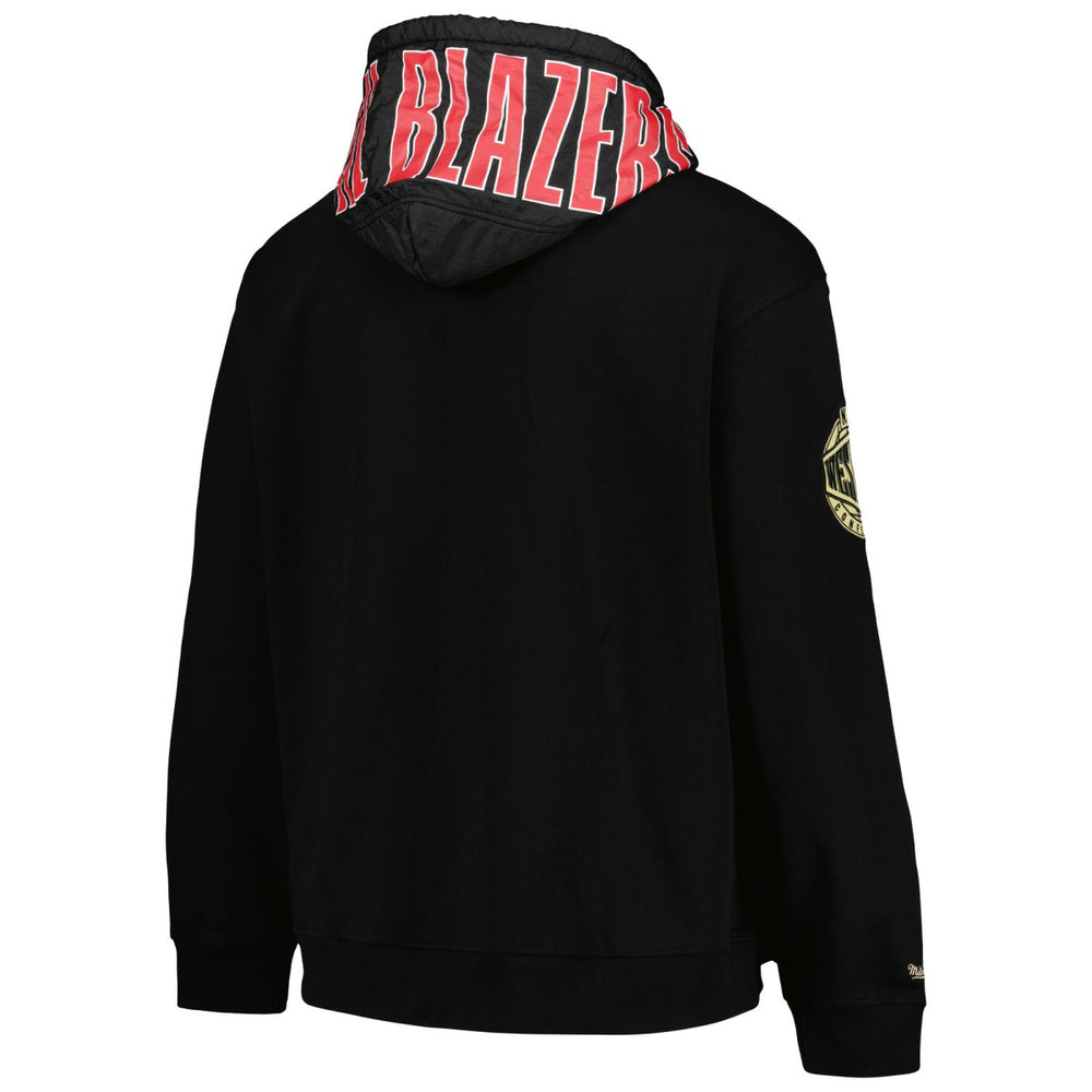 Portland Trail Blazers Team OG 2.0 Vintage Logo Fleece Pullover Hoodie Black - Mitchell & Ness