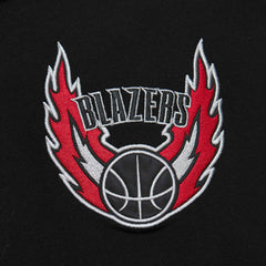 Portland Trail Blazers Team OG 2.0 Vintage Logo Fleece Pullover Hoodie Black - Mitchell & Ness