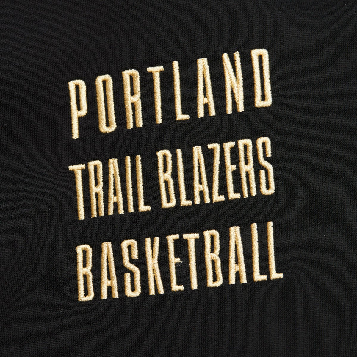 Portland Trail Blazers Team OG 2.0 Vintage Logo Fleece Pullover Hoodie Black - Mitchell & Ness