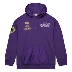 Utah Jazz Team OG 2.0 Vintage Logo Fleece Pullover Hoodie Purple - Mitchell & Ness