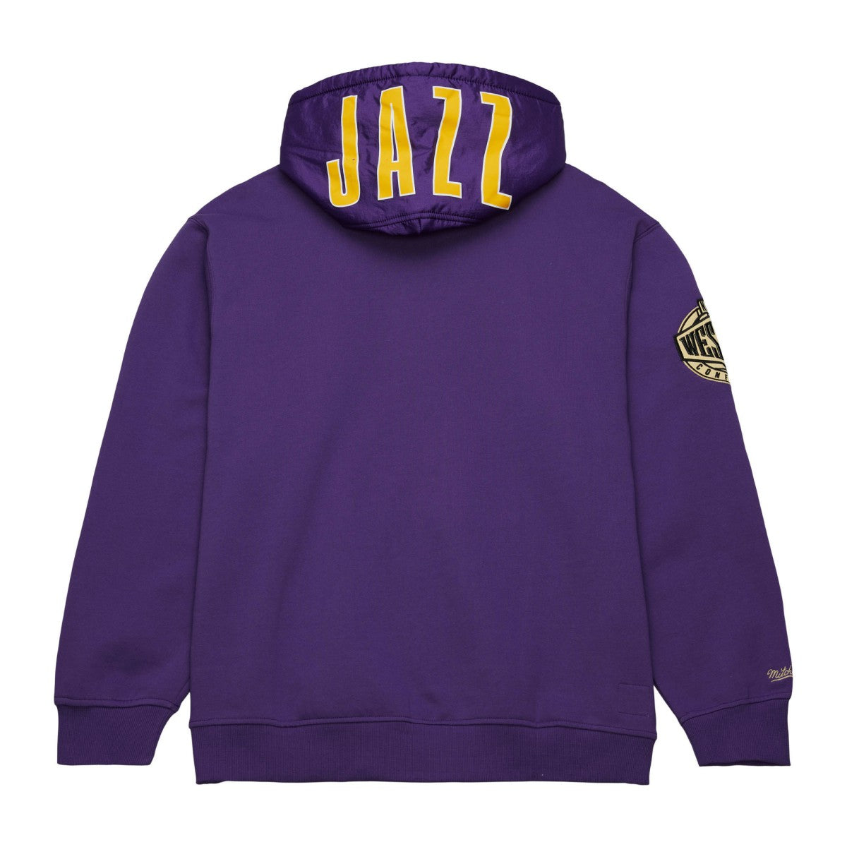 Utah Jazz Team OG 2.0 Vintage Logo Fleece Pullover Hoodie Purple - Mitchell & Ness
