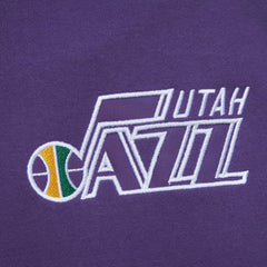Utah Jazz Team OG 2.0 Vintage Logo Fleece Pullover Hoodie Purple - Mitchell & Ness