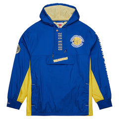 Golden State Warriors Team OG 2.0 Vintage Logo Anorak Windbreaker Quarter-Zip Jacket Royal - Mitchell & Ness