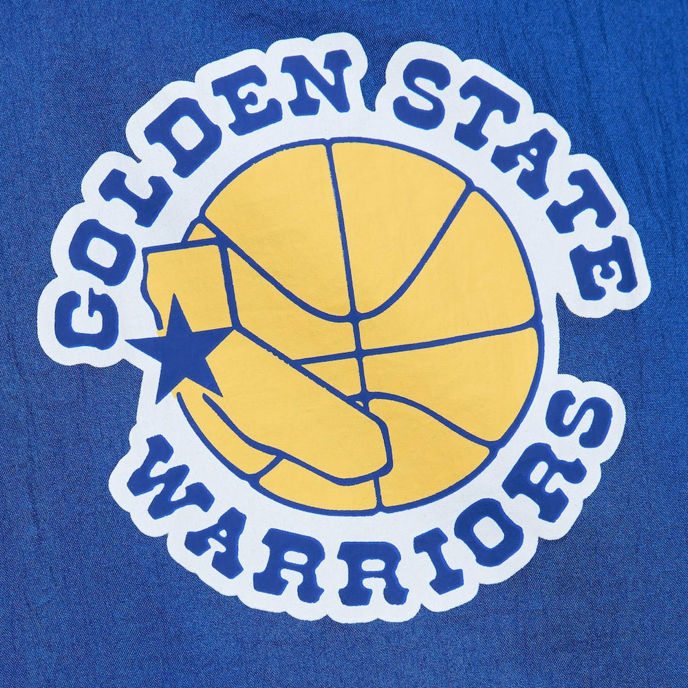 Golden State Warriors Team OG 2.0 Vintage Logo Anorak Windbreaker Quarter-Zip Jacket Royal - Mitchell & Ness