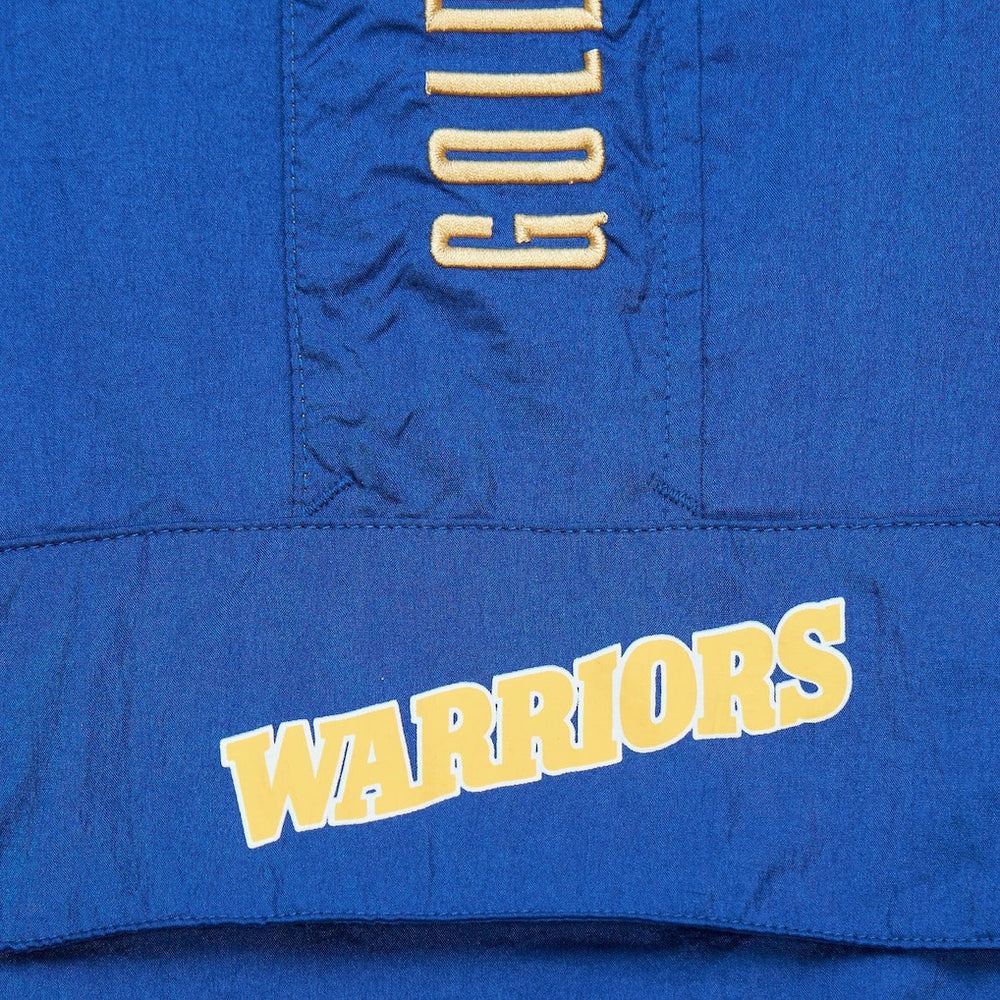 Golden State Warriors Team OG 2.0 Vintage Logo Anorak Windbreaker Quarter-Zip Jacket Royal - Mitchell & Ness