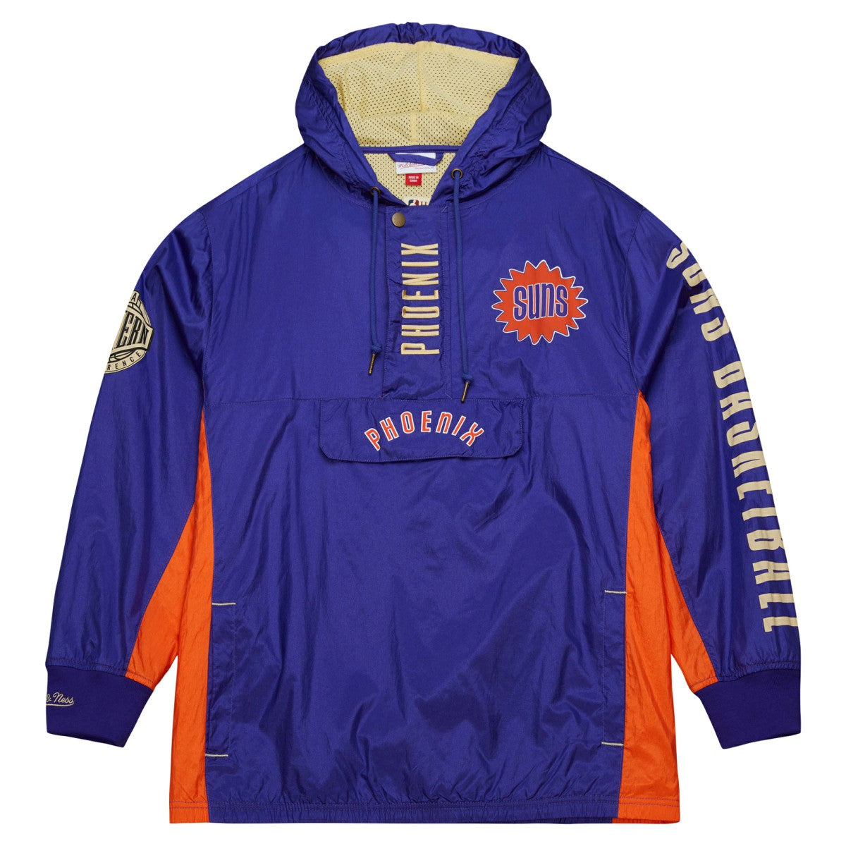 Phoenix Suns Team OG 2.0 Vintage Logo Anorak Windbreaker Quarter-Zip Jacket Purple - Mitchell & Ness