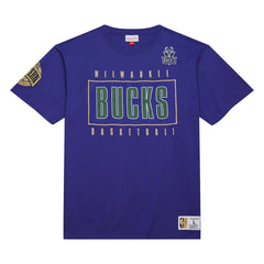 Milwaukee Bucks Hardwood Classics Team OG 2.0 Premium Vintage Logo T-Shirt Purple - Mitchell & Ness