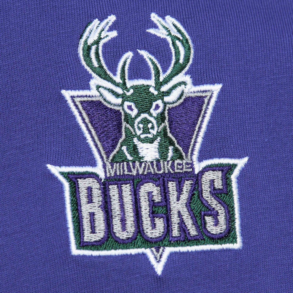 Milwaukee Bucks Hardwood Classics Team OG 2.0 Premium Vintage Logo T-Shirt Purple - Mitchell & Ness