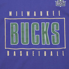 Milwaukee Bucks Hardwood Classics Team OG 2.0 Premium Vintage Logo T-Shirt Purple - Mitchell & Ness